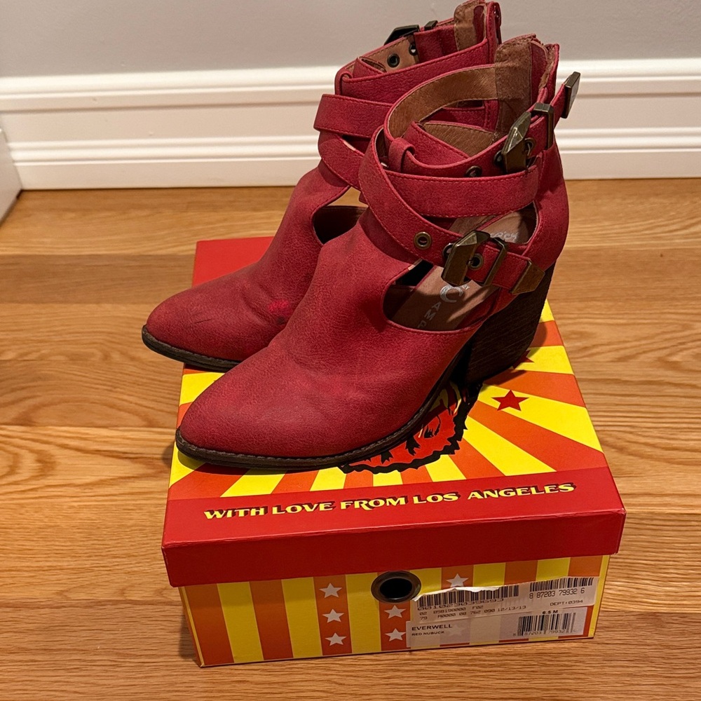 Jeffrey Campbell Red Everwell Boots